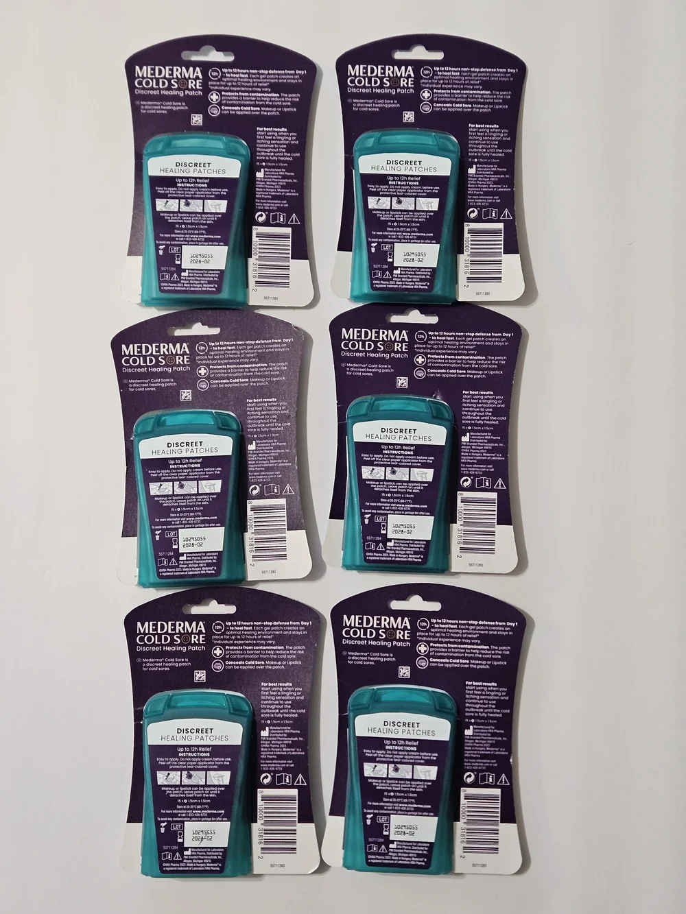 Lot Of 6 Mederma Cold Sore Discreet Healing Patches 15 Per Pack NIP Sealed